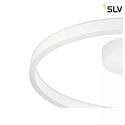 SLV wall and ceiling luminaire ONE PHASE Ø60CM up / down, CCT Switch, ring shape IP20, white matt dimmable