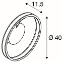SLV wall and ceiling luminaire ONE DALI Ø40CM up / down, DALI controllable, CCT Switch, ring shape IP20, white dimmable SLV wall and ceiling luminaire ONE DALI Ø40CM up / down, DALI controllable, CCT Switch, ring shape IP20, white dimmable