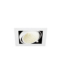 SLV ceiling recessed luminaire KADUX SINGLE 1 flame, DALI controllable, cardanic swivelling IP20, white dimmable