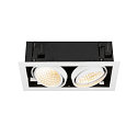 ceiling recessed luminaire KADUX DOUBLE 2 flames, DALI controllable, cardanic swivelling IP20, white dimmable