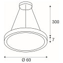 SLV Luminaire  suspension MEDO RING 60 DALI pour VDU, contrlable par DALI, CCT Switch IP20, noir gradable