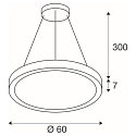 SLV LED Pendelleuchte MEDO RING 90 DALI, 42W 3000/4000K (CCT Switch) 5000/5300lm 110, CRi >90, DALI dimmbar, schwarz