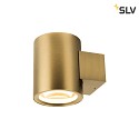SLV Luminaire mural OCULUS PHASE DTW UP/DOWN rond, Dim-To-Warm, réglable IP20, laiton brossé gradable