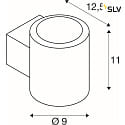 SLV Luminaire mural OCULUS PHASE DTW UP/DOWN rond, Dim-To-Warm, réglable IP20, laiton brossé gradable