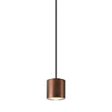 SLV pendant luminaire OCULUS PHASE DTW PVD round, Dim-To-Warm, adjustable IP20, copper dimmable