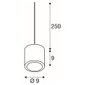 SLV pendant luminaire OCULUS PHASE DTW PVD round, Dim-To-Warm, adjustable IP20, copper dimmable