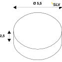 SLV Alimentatore LED 12V / 24W rotondo, tensione costante, commutabile