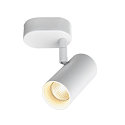 SLV Lampada da parete e soffitto NOBLO SINGLE PHASE DTW 1-Lampadina, rotondo, Dim-To-Warm IP20, bianco dimmerabile
