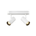 SLV Lampada da parete e soffitto NOBLO DOUBLE PHASE DTW 2-Lampadine, rotondo, Dim-To-Warm IP20, bianco dimmerabile