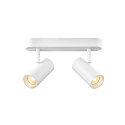 SLV Lampada da parete e soffitto NOBLO DOUBLE PHASE DTW 2-Lampadine, rotondo, Dim-To-Warm IP20, bianco dimmerabile