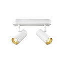 SLV Lampada da parete e soffitto NOBLO DOUBLE PHASE DTW 2-Lampadine, rotondo, Dim-To-Warm IP20, bianco dimmerabile