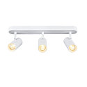 wall and ceiling luminaire NOBLO TRIPLE PHASE DTW 3 flames, round, Dim-To-Warm IP20, white dimmable