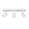 SLV wall and ceiling luminaire NOBLO TRIPLE PHASE DTW 3 flames, round, Dim-To-Warm IP20, white dimmable