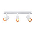SLV wall and ceiling luminaire NOBLO TRIPLE PHASE DTW 3 flames, round, Dim-To-Warm IP20, white dimmable