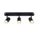 SLV wall and ceiling luminaire NOBLO TRIPLE PHASE DTW 3 flames, round, Dim-To-Warm IP20, black dimmable