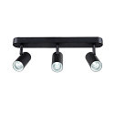 SLV wall and ceiling luminaire NOBLO TRIPLE PHASE DTW 3 flames, round, Dim-To-Warm IP20, black dimmable