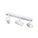 SLV Lampada da parete e soffitto NOBLO TRIPLE PHASE 3-Lampadine, rotondo IP20, bianco dimmerabile