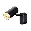 Applique et plafonnier NOBLO SINGLE PHASE  1 flamme, rond IP20, noir gradable