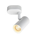SLV Lampada da parete e soffitto NOBLO SINGLE PHASE 1-Lampadina, rotondo IP20, bianco dimmerabile