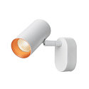 SLV Lampada da parete e soffitto NOBLO SINGLE PHASE 1-Lampadina, rotondo IP20, bianco dimmerabile