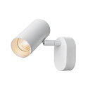 SLV Lampada da parete e soffitto NOBLO SINGLE PHASE 1-Lampadina, rotondo IP20, bianco dimmerabile