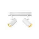 wall and ceiling luminaire NOBLO DOUBLE PHASE 2 flames, round IP20, white dimmable