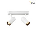 SLV LED Wand- und Deckeneuchte NOBLO® DOUBLE PHASE, rund, 12W 2700K 32°, dimmbar, weiß