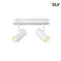 SLV LED Wand- und Deckeneuchte NOBLO® DOUBLE PHASE, rund, 12W 2700K 32°, dimmbar, weiß