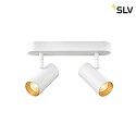 SLV LED Wand- und Deckeneuchte NOBLO® DOUBLE PHASE, rund, 12W 2700K 32°, dimmbar, weiß