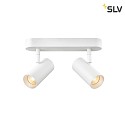 SLV LED Wand- und Deckeneuchte NOBLO® DOUBLE PHASE, rund, 12W 2700K 32°, dimmbar, weiß