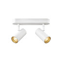 SLV Lampada da parete e soffitto NOBLO DOUBLE PHASE 2-Lampadine, rotondo IP20, bianco dimmerabile