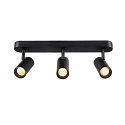 SLV Lampada da parete e soffitto NOBLO TRIPLE PHASE 3-Lampadine, rotondo IP20, nero dimmerabile