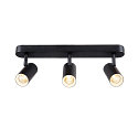 SLV Lampada da parete e soffitto NOBLO TRIPLE PHASE 3-Lampadine, rotondo IP20, nero dimmerabile