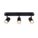 SLV Lampada da parete e soffitto NOBLO TRIPLE PHASE 3-Lampadine, rotondo IP20, nero dimmerabile