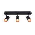 SLV Lampada da parete e soffitto NOBLO TRIPLE PHASE 3-Lampadine, rotondo IP20, nero dimmerabile