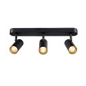 SLV Lampada da parete e soffitto NOBLO TRIPLE PHASE 3-Lampadine, rotondo IP20, nero dimmerabile