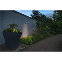 SLV outdoor wall luminaire ORDI II square, with sensor IP54, black, lacquered 