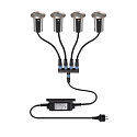 SLV LED Boden-Einbauleuchte TRAIL-LITE 60, IP67 IK08, 4er Set inkl. Netzteil,  6cm, 230VAC / sek. 24VDC, 4x 0.9W 3000K 25lm