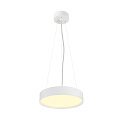 SLV ceiling luminaire DECONA 30 CL round, suitable for VDU workstation IP44, white, lacquered dimmable