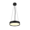 SLV ceiling luminaire DECONA 30 CL round, suitable for VDU workstation IP44, black, lacquered dimmable