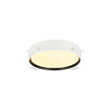 SLV ceiling luminaire DECONA 30 CL round, suitable for VDU workstation IP44, black, lacquered dimmable