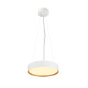 SLV ceiling luminaire DECONA 30 CL round, suitable for VDU workstation IP44, gold, white, lacquered dimmable