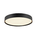 SLV ceiling luminaire DECONA 42 CL round, suitable for VDU workstation IP44, black, lacquered dimmable