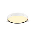 SLV ceiling luminaire DECONA 42 CL round, suitable for VDU workstation IP44, black, lacquered dimmable