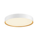SLV ceiling luminaire DECONA 42 CL round, suitable for VDU workstation IP44, gold, white, lacquered dimmable