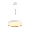 SLV ceiling luminaire DECONA 42 CL round, suitable for VDU workstation IP44, gold, white, lacquered dimmable