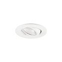 SLV Plafonnier encastr NEW TRIA 45 rond, adapt aux postes de travail avec cran IP20, blanche, laqu 