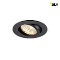 ceiling recessed luminaire NEW TRIA 68 AIRTIGHT suitable for VDU workstation IP23, black, lacquered dimmable