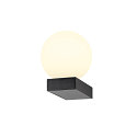 Luminaire mural SUN WL UP rond G9 IP20, noir, laqu gradable