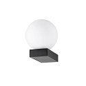 SLV Luminaire mural SUN WL UP rond G9 IP20, noir, laqu gradable